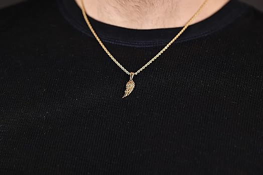 アクセサリー 19SO 24/7 18k necklace Nuragold 10k Yellow Gold 7mm Figaro Chain Link Pendant